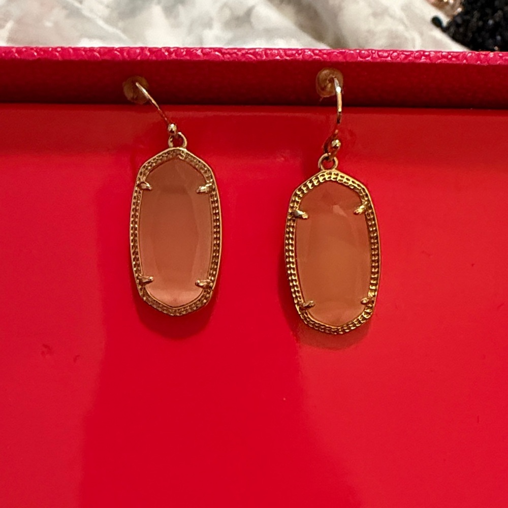Kendra Scott Gold and Blush Earrings